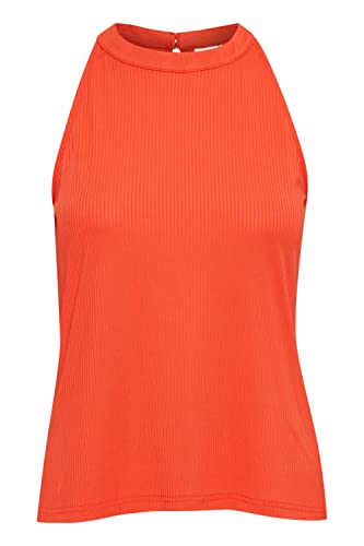 ICHI Damska koszulka IHINARI TO2 na ramiączkach Shirt, 171562/Mandarin Red, L
