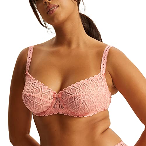 Bestform - Koronkowy biustonosz Amelia z fiszbinami, Różowy, 85D