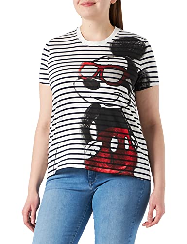 Desigual Damska koszulka Ts_Mickey Vida Chula, biały, XS