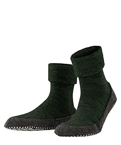 FALKE Mężczyźni Kapcie Cosyshoe M HP Wełna Merynosa z wypustkami na podeszwie 1 Para, Zielony (Green Melange 7318), 39-40