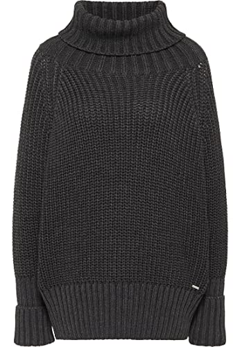 DreiMaster damski sweter z dzianiny 39419694, szary melanż, XS-S