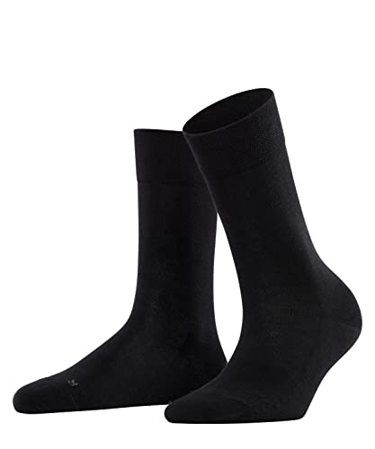 FALKE Kobiety Skarpety Sensitive London W SO Zrównoważona Bawełna bezuciskowe 1 Para, Czarny (Black 3000), 39-42