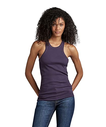 G-STAR RAW Women's Italian Army Ultra Slim Tank top, fioletowy (Carbonne Purple D289-0013), L, Purpurowy (Carbonne Purple D289-0013), L