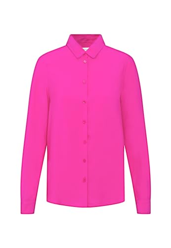 Seidensticker Damska bluzka - modna bluzka - Regular Fit - kołnierz koszuli - długi rękaw - 100% wiskoza, magenta, 42