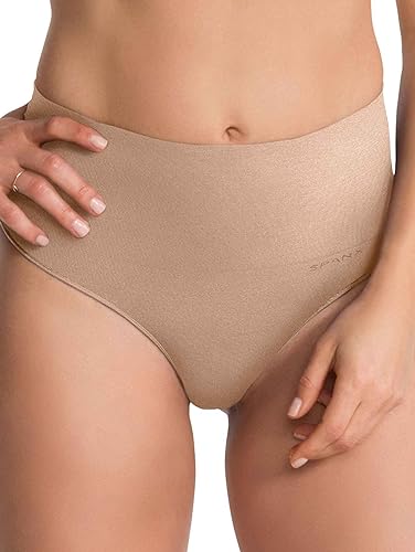 Spanx Shapewear dla kobiet Codzienne kształtowanie Kontrola brzucha Majtki Stringi , Soft Nude, XL