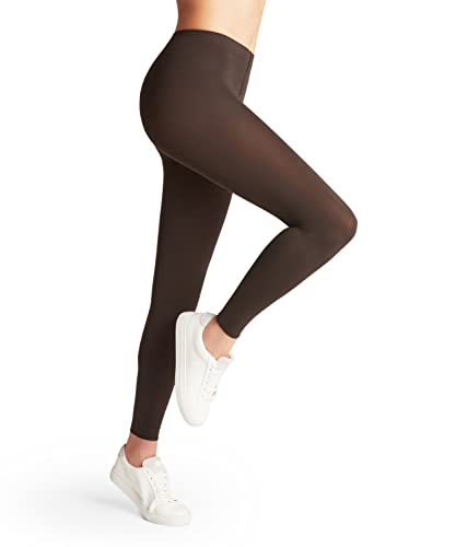 FALKE Kobiety Legginsy Pure Matt 100 DEN W LE Kryjący 100 Den kryjące jednokolorowe 1 Para, Szary (Anthracite 3529), M-L