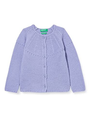 United Colors of Benetton Sweter dziewczęcy kardigan, Glicine 11c, 12 miesi?cy