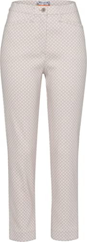 Raphaela by Brax Damskie spodnie żakardowe Lorella Graphic, beżowy, 34W / 30L