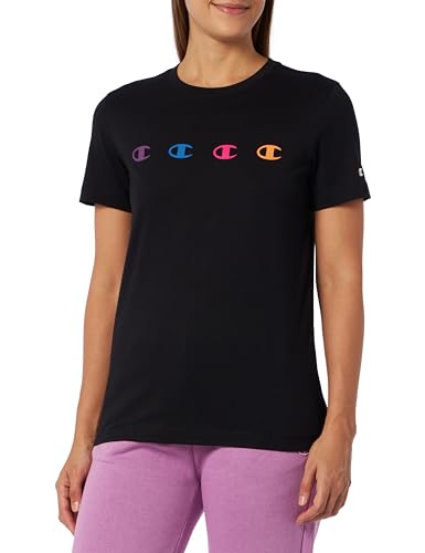 Champion Legacy Graphic Shop W-Light Cotton Jersey S-s Regular Crewneck Koszulka damska, Czarny, L
