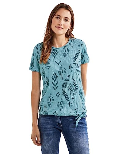 Cecil Damska koszulka letnia z nadrukiem, Reef Blue Melange, XXL