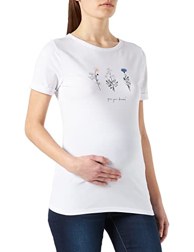 Esprit Maternity Koszulka damska z krótkim rękawem, Jasna biel - 101, 36 PL
