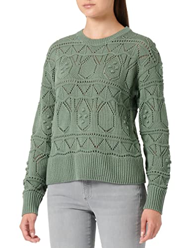 Vila Vimikkie O-Neck L/S Knit Top/PB/Vol Sweter z dzianiny dla kobiet, Laurel Wreath, L