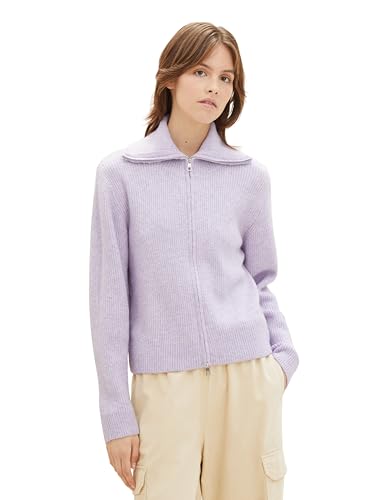 TOM TAILOR Denim Damski kardigan z dzianiny, 33805 - Soft Lavender Melange, M
