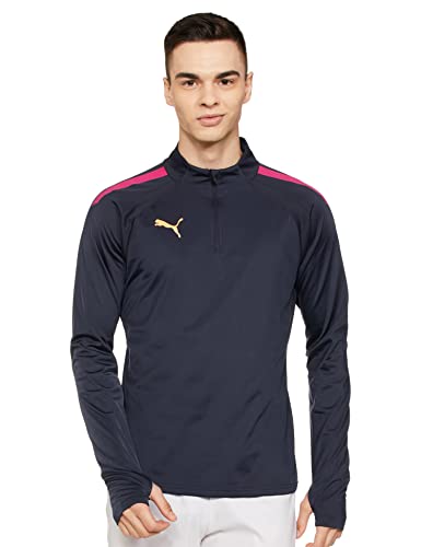 PUMA Męski top TeamLIGA 1/4 Zip Top, niebieski, L