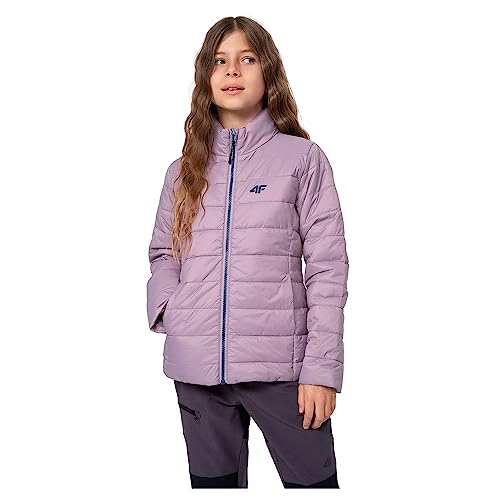 4F JUNIOR Kurtka puchowa dla dziewczynek, LIGHT VIOLET, 122