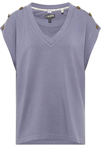 DreiMaster Sweter damski bez rękawów 37822303, szary/niebieski, M