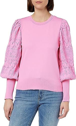ONLY damski sweter z dzianiny, szczegóły na rękawach, czerwony (high risk red), 3XL