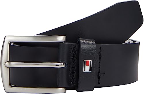 Tommy Hilfiger Pasek męski New Denton 3.5 Belt skórzany pasek, niebieski (Midnight), 85