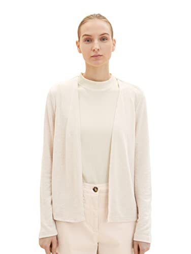 TOM TAILOR 1035858 Koszulka z długim rękawem Kobiety, 25955 - Dusty Beige Melange, L