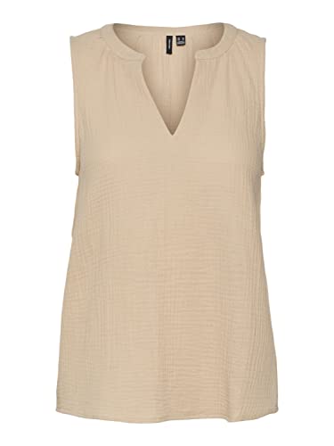 VERO MODA Vmnatali Nia Sl WVN Top damski, Irish Cream, L