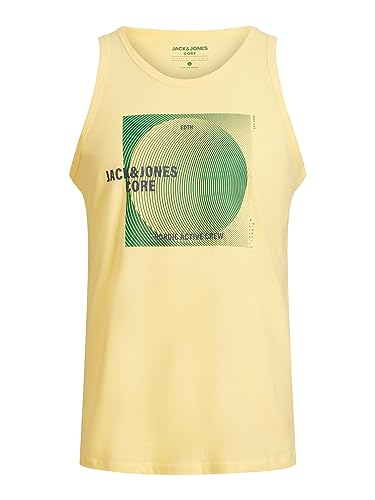 JACK & JONES Męski tank top Jcoenergy Front Tank Top, pale banana, M