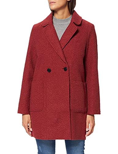 TOM TAILOR Damski Luźny płaszcz Bouclé 1026975, 27470 - Dark Maroon Red, XXL
