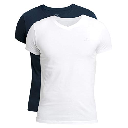 GANT UNDERWEAR T-shirt męski, granatowy/biały., M