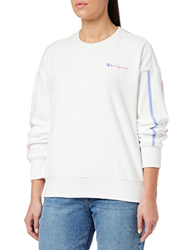 Champion Damska bluza z kapturem Color Story Small Script z logo, Bianco, M