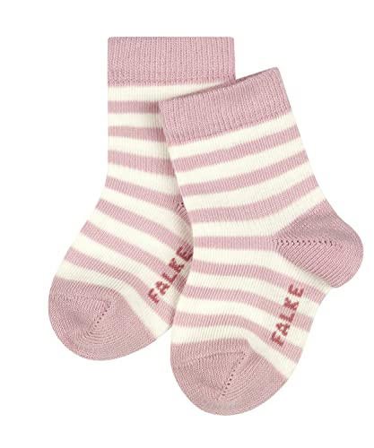 FALKE Uniseks - niemowlęta Skarpety Stripe B SO Zrównoważona Bawełna z wzorem 1 Para, Różowy (Thulit 8663), 74-80 (6-12 miesiące)