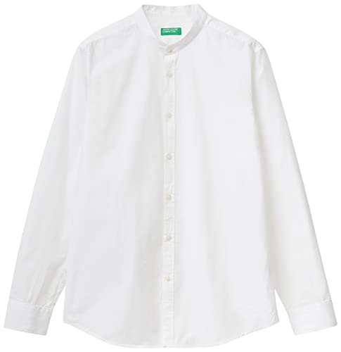 United Colors of Benetton Koszula męska, Biały Optyczny 101, XXL