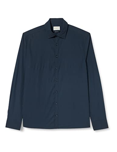 bugatti Męska koszula 9150-28701, granatowa, normalna