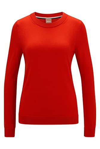 BOSS Damski sweter z dzianiny w kolorze jasnoczerwonym, S