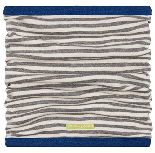 loud + proud Komin dla dzieci, dwustronny, certyfikat GOTS, szary, jeden rozmiar