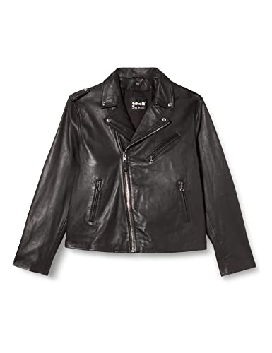 Schott NYC Męska kurtka skórzana, Ciemny brąz, 4XL