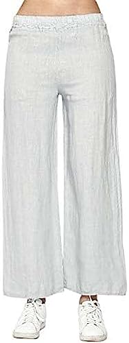 Bonateks, Sukienka o średniej długości, okrągłym kołnierzu i kieszeniach, 100% len, rozmiar DE: 40 Rozmiar US: L, granatowy - wyprodukowano we Włoszech, niebieski, 40