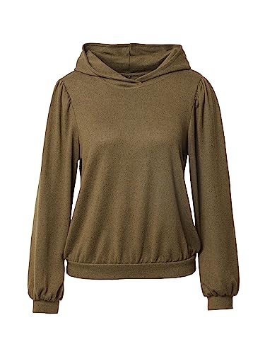 ONLY Women's ONLASTA L/S Hooded TOP CS NN koszulka z długim rękawem, Olive Night/Szczegóły: melanż, S