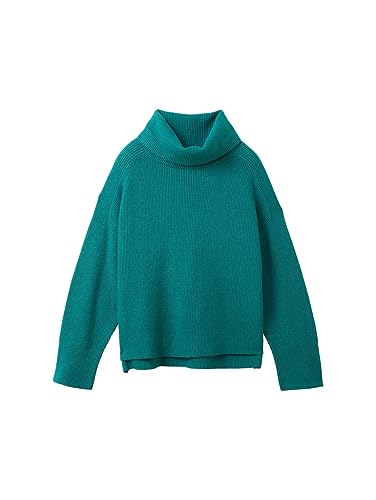 TOM TAILOR Sweter damski z golfem, 32402-ever Green Melange, M