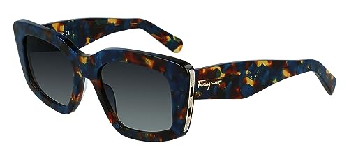 Salvatore Ferragamo Sf1024s, Okulary damskie, Niebieski Hawana, 52