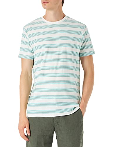 Springfield Męski T-shirt nowy mikrostripes podkoszulek, średni niebieski, M