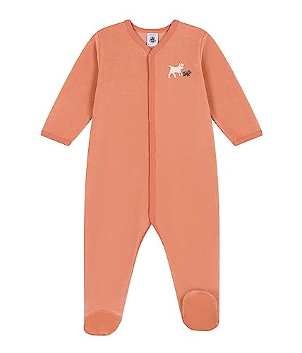 Petit Bateau A0888 Śpiący Dobry Piżamy, Różowy Sienna, 3 Miesiące Unisex Dziecko, Różowy Sienna, 3 miesięcy