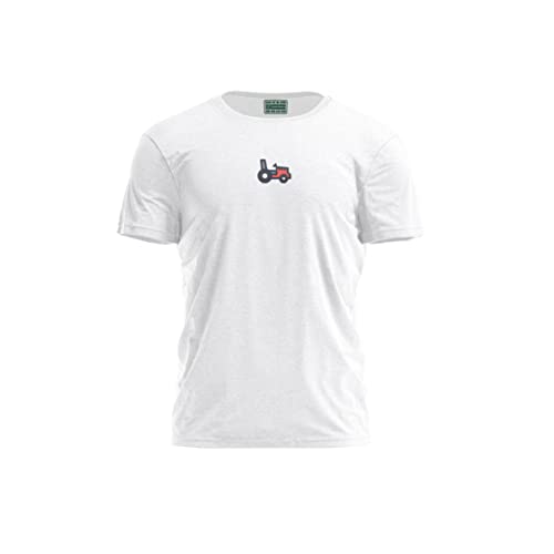 Bona Basics, Męski T-shirt z cyfrowym nadrukiem,% 100 bawełna, biały, na co dzień, męskie topy, rozmiar: M, biały, M