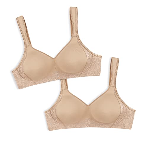 Playtex Damski biustonosz Us4049 bez fiszbinów, biustonosz z boku i na plecach, 18 godzin, 2 sztuki w kolorze skóry, 90C (2 sztuki), 2 sztuki – kolory skóry, 90C