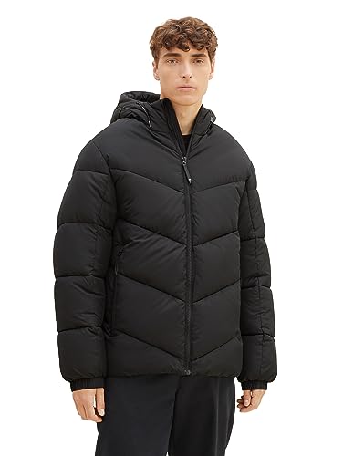 TOM TAILOR Denim Kurtka męska 1037386, 29999, czarna, XL, 2999 - Black, XL