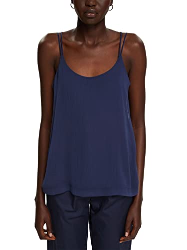 ESPRIT Collection Top z podwójnymi ramiączkami spaghetti, ciemnoniebieski, L