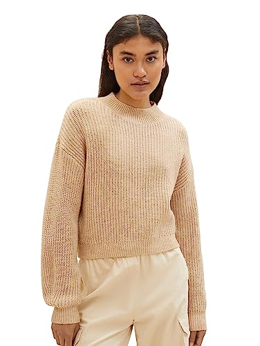 TOM TAILOR Denim Sweter damski, 31700 - Dusty Sand Beige, M