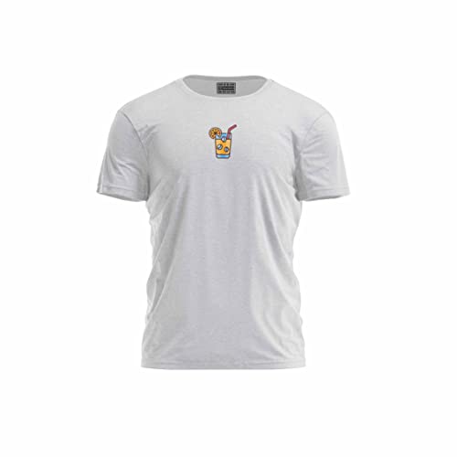 Bona Basics, Męski T-shirt z cyfrowym nadrukiem,% 70% bawełna% 30 poliester, szary, na co dzień, męskie topy, rozmiar: M, szary, M