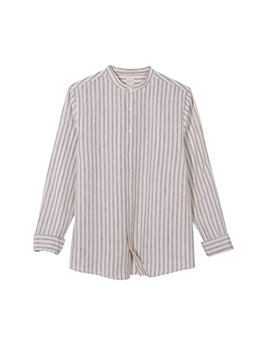 Gocco Marsala Koszula męska w paski, Złamany biały, L-XL