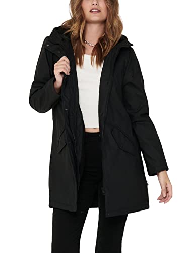 Only Kobiety Onlsally Otw Noos Kurtka Przeciwdeszczowa, Black Teddy, M