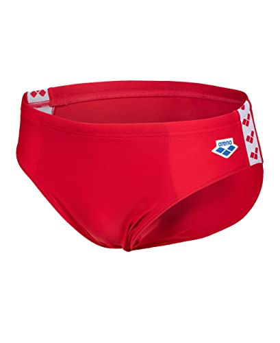 ARENA Męskie męskie majtki kąpielowe Icons Swim Briefs Solid (1 opakowanie), czerwony, 44
