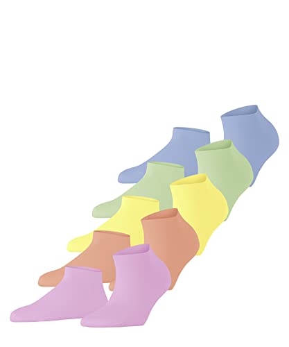 ESPRIT Kobiety Skarpety do trampek Solid-Mix 5-Pack W SN Organiczna Bawełna krótkie z wzorem 5 Pak, Wielokolorowy (Sortiment 0010), 36-41